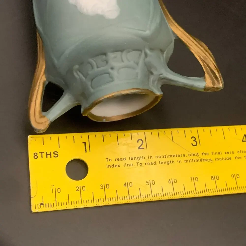 1910’s Schafer & Vater German Art Nouveau Jasperware Bisque Porcelain Bud Vase